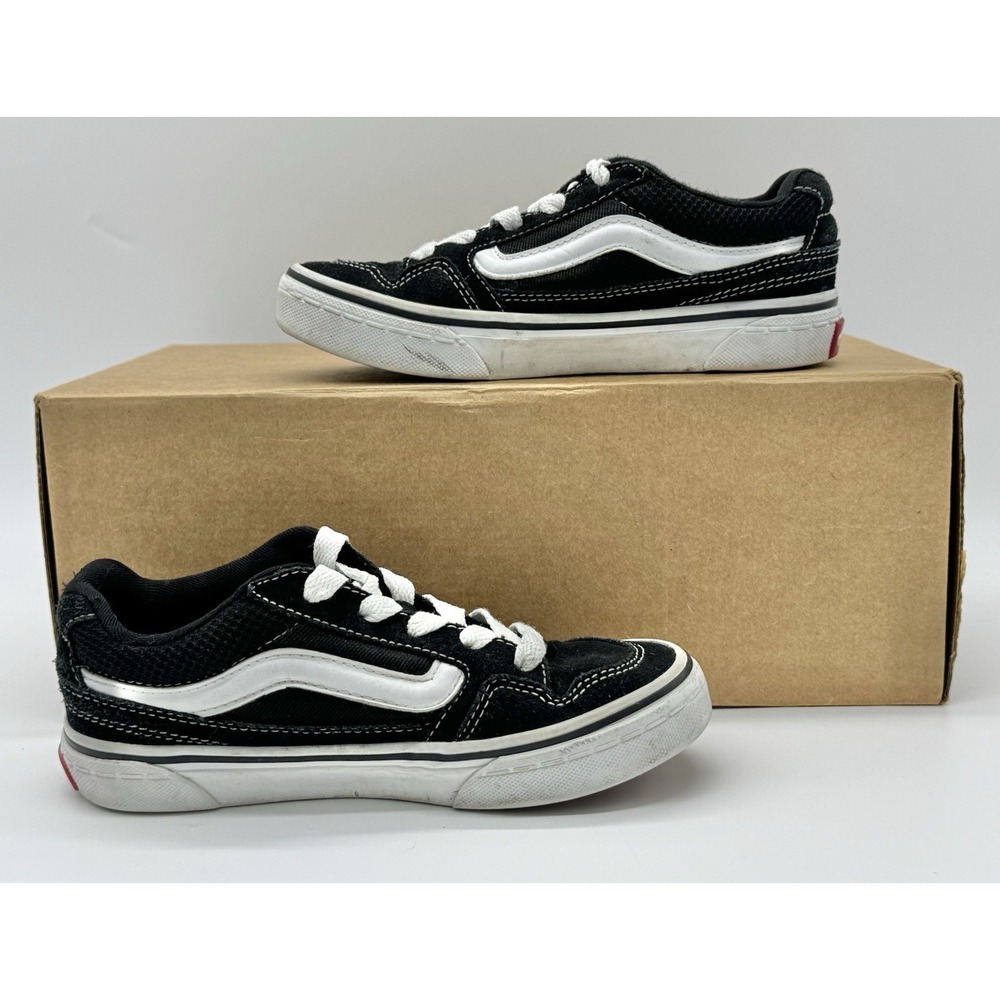 Vans Old Skool Black White Youth Size 1 Classic Skate Shoes Kids